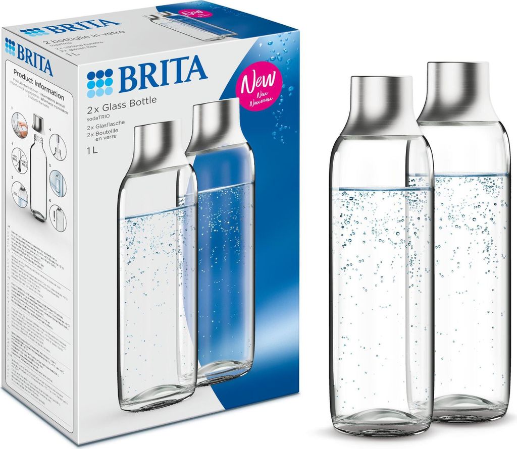 Sada 2 fliaš BRITA sodaTRIO, strieborno-priehľadná Obrázok produktu 