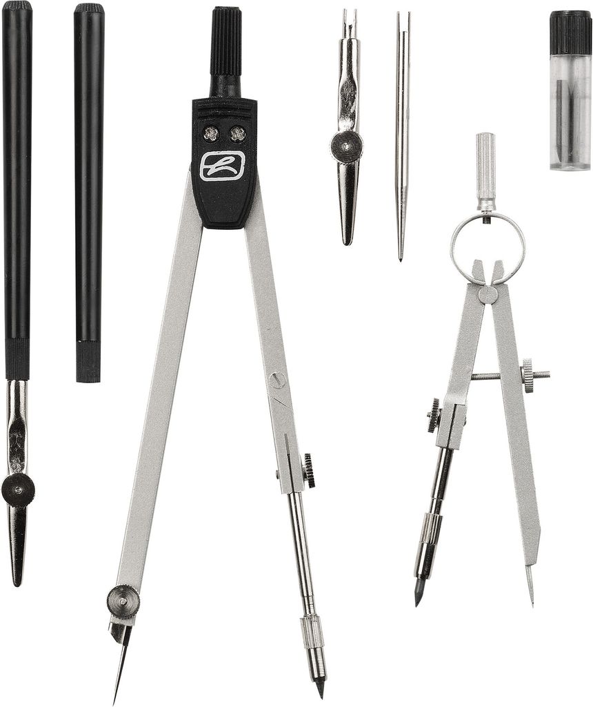 herlitz 8710105 herlitz boîte à compas 7 pièces, noir Image du produit 