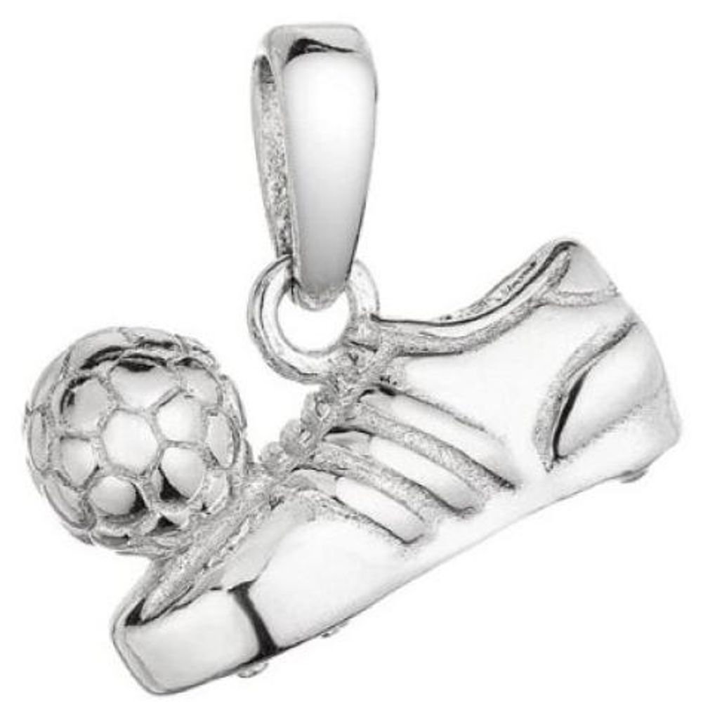 Silberanhä nger Fuß ballspieler mit Ball 64014