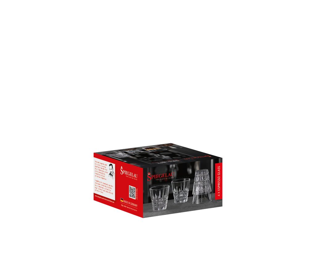 Spiegelau Perfect Serve Collection Perfect Espresso Glass, 4er Set, Espressoglas, Kaffeeglas, Trinkglas, Kristallglas, 80 ml, 4500191