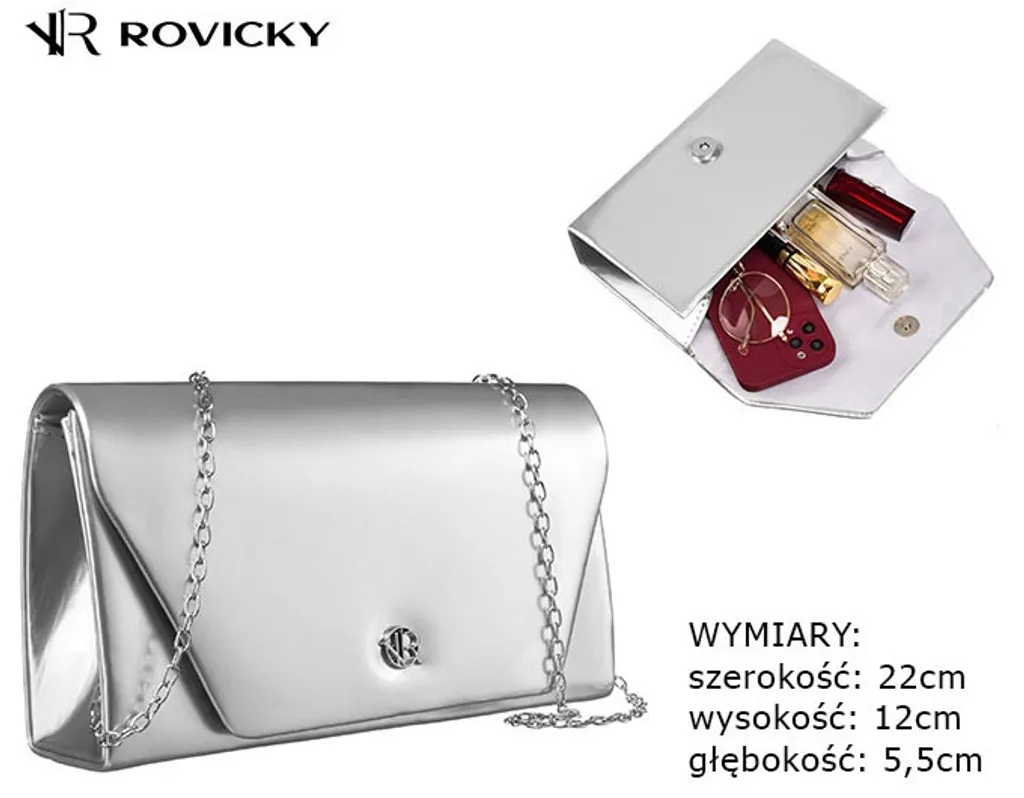 Borsa Rovicky R-xs006 RXS00670948: Pochette Donna Elegante con Catena - 8
