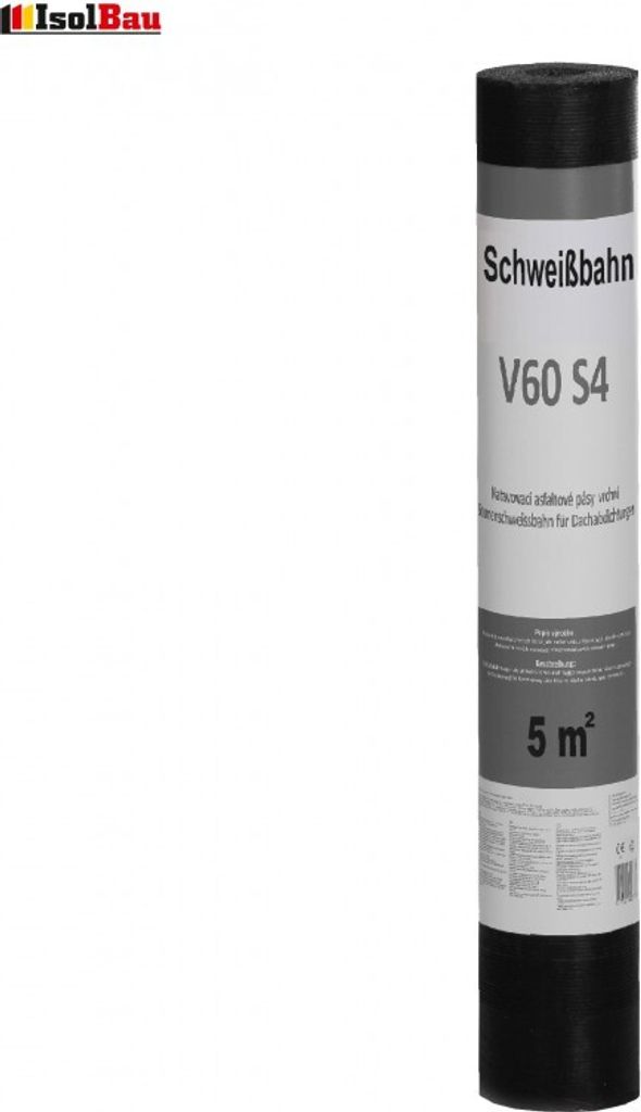 Isolbau Schweißbahn V60 S4 talkumiert 5m2 Bitumenbahn 1 Rolle Dachpappe