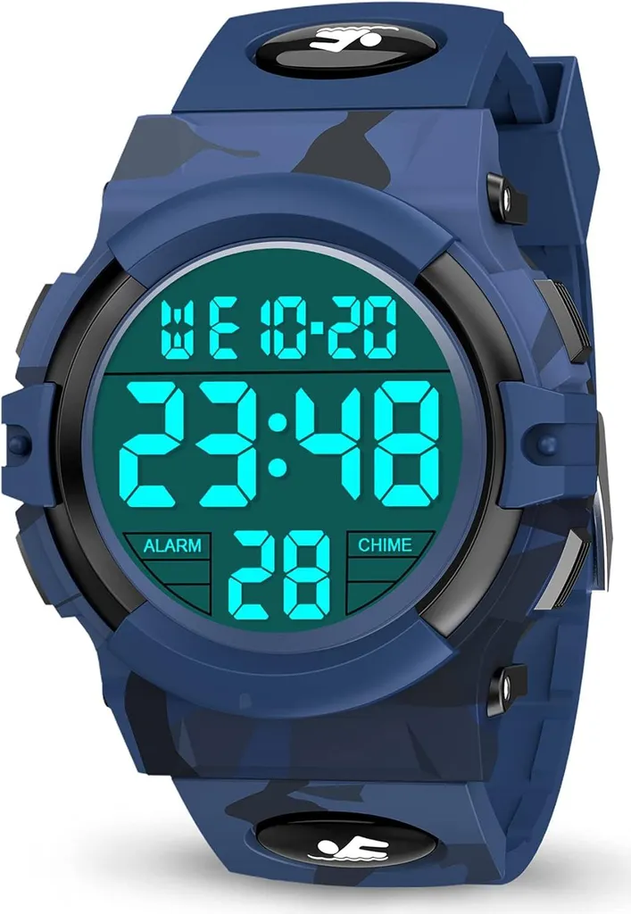 Orologio Digitale LED Bambini 5ATM: Precisione e Robustezza Militare