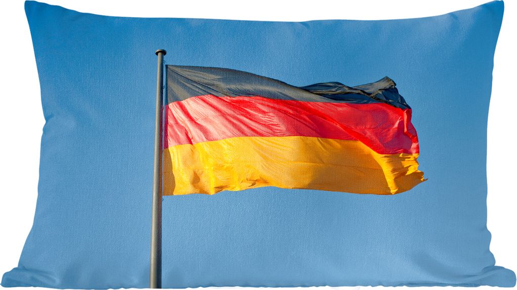 MuchoWow Zierkissen Sofakissen Wohnzimmer Dekokissen 50x30 cm Foto der deutschen Flagge - Wohnzimmerdekoration - Polster mit Photo