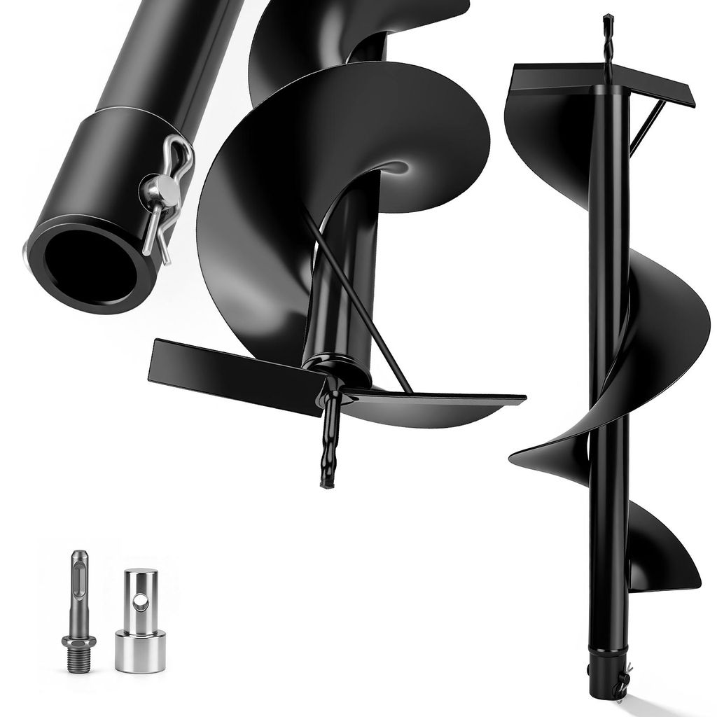 L800mm Ø300mm Erdbohrer mit SDS Plus Adapter für Bohrmaschine Brunnenbohrer Erdlochbohrer Baumpflanzung für Pfahlbohrer Aushubarbeiten Zaunbau G...