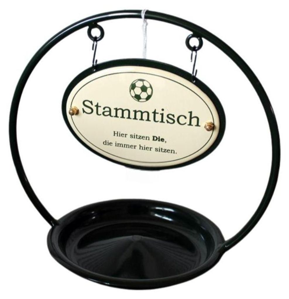 Emaille Stammtisch Ständer/Ascher Fußball Produktbild 