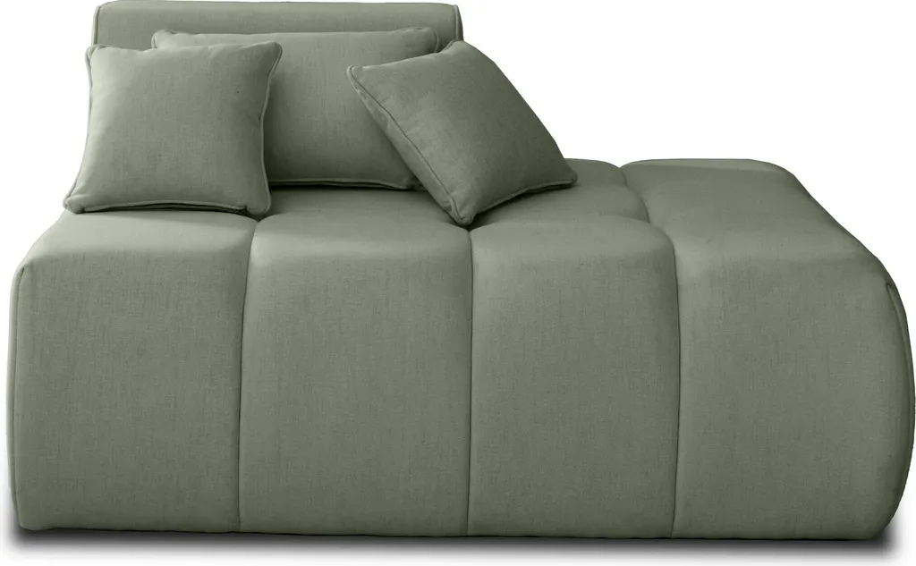 Aménagez un Petit Salon avec le Module d'Assise Caracas Vert Sauge 85cm