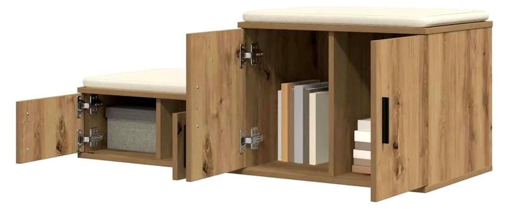 Aufbewahrungsschrank 2 Stück Artisan-Eiche 108 x 41 x 40 cm, Moderner Esszimmer-Speicher, stilvoller Organizer, praktische Möbel-Lösung für Ihr...