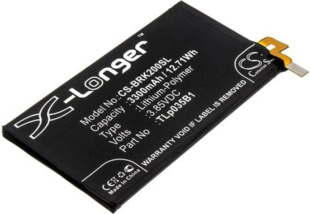 Akku für Blackberry BBF 100 (bzw. Blackberry TLP035B1), 3300 mAh