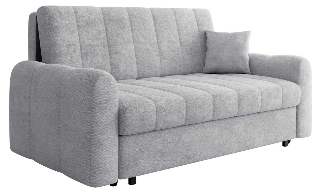 MIRJAN24 Schlafsofa Viva Moon IV, Stilvoll Polstersofa vom Hersteller, Couch mit Schlaffunktion und Bettkasten, Wohnzimmer (Farbe: Lumo 65)