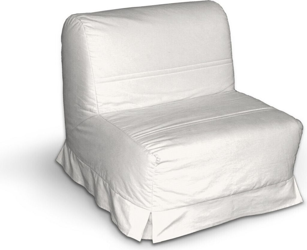 Dekoria Bezug für Lycksele Sessel mit Kellerfalten, weiss, Bezug für Lycksele Sessel