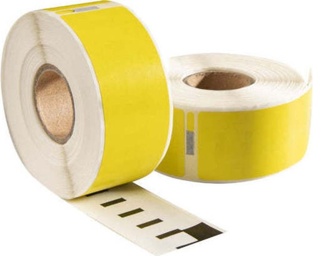 Dymo 99010 Gelbe kompatible Etiketten - 89 mm x 28 mm - 260 Etiketten - Permanent