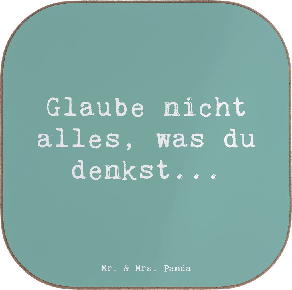 Mr. & Mrs. Panda Untersetzer Spruch Selbstvertrauen und Klarheit - Meeresbrise - Geschenk, gläseruntersetzer, Tischschoner, Motivation, Gefühl, G...