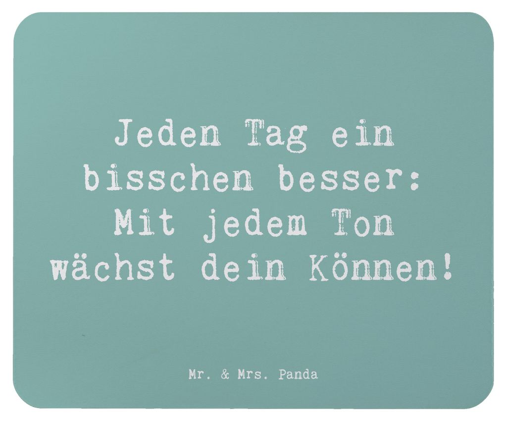 Mr. & Mrs. Panda Mauspad Spruch Ein neues Musikinstrument lernen - Meeresbrise - Geschenk, Vertrauem, handgefertigt, Zuversicht, laptop mousepad, M...