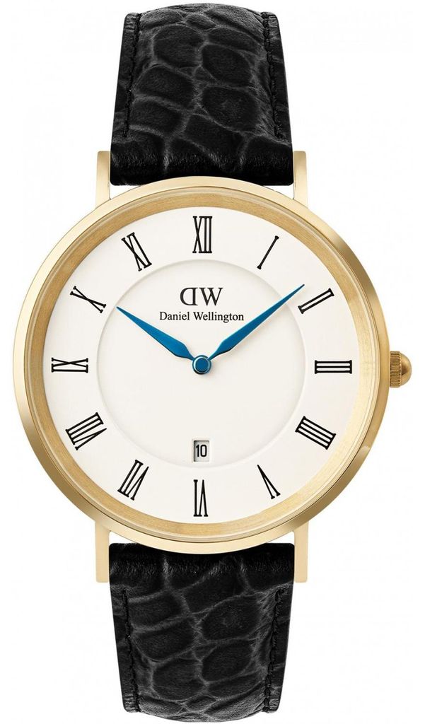 Klassischer schwarzer Krokodilbauch G mit 40 rö mischen Ziffern DW00100915