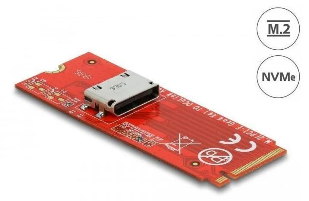 Convertisseur M.2 Key M SFF-8612 Delock avec Débit PCI Express 32 Gbps - 8