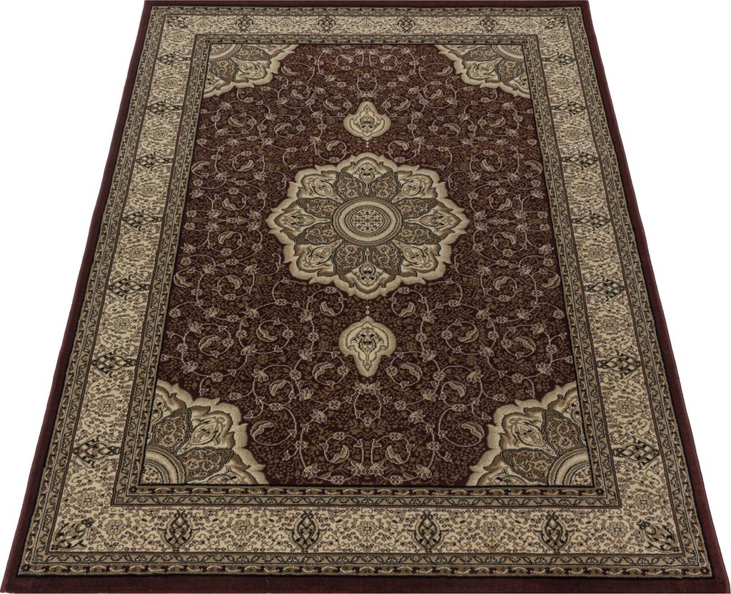 Teppich Läufer Wohnzimmer Rot 80x150 Orientalisches Design aus Polypropylen