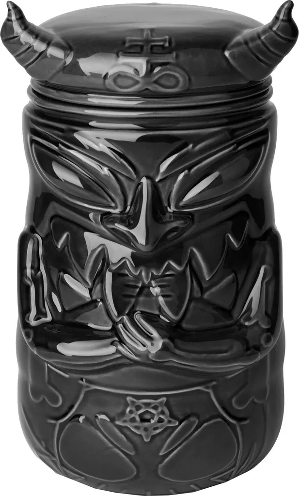 KILLSTAR Dose Tiki Demon - Mug Gothique de Collection en Céramique Noire