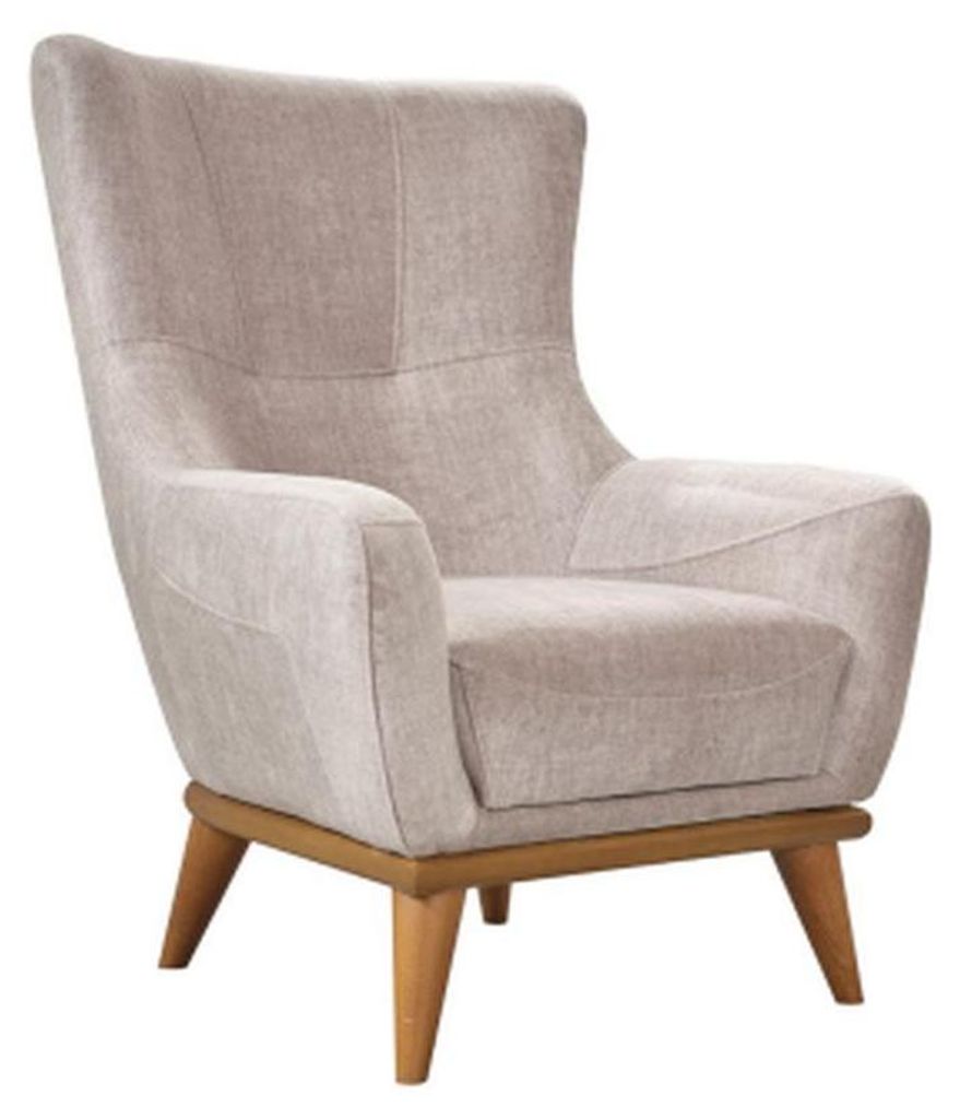 Wohnzimmer Sessel Design Couch Textil Polster Luxus Sitz Neu Beige