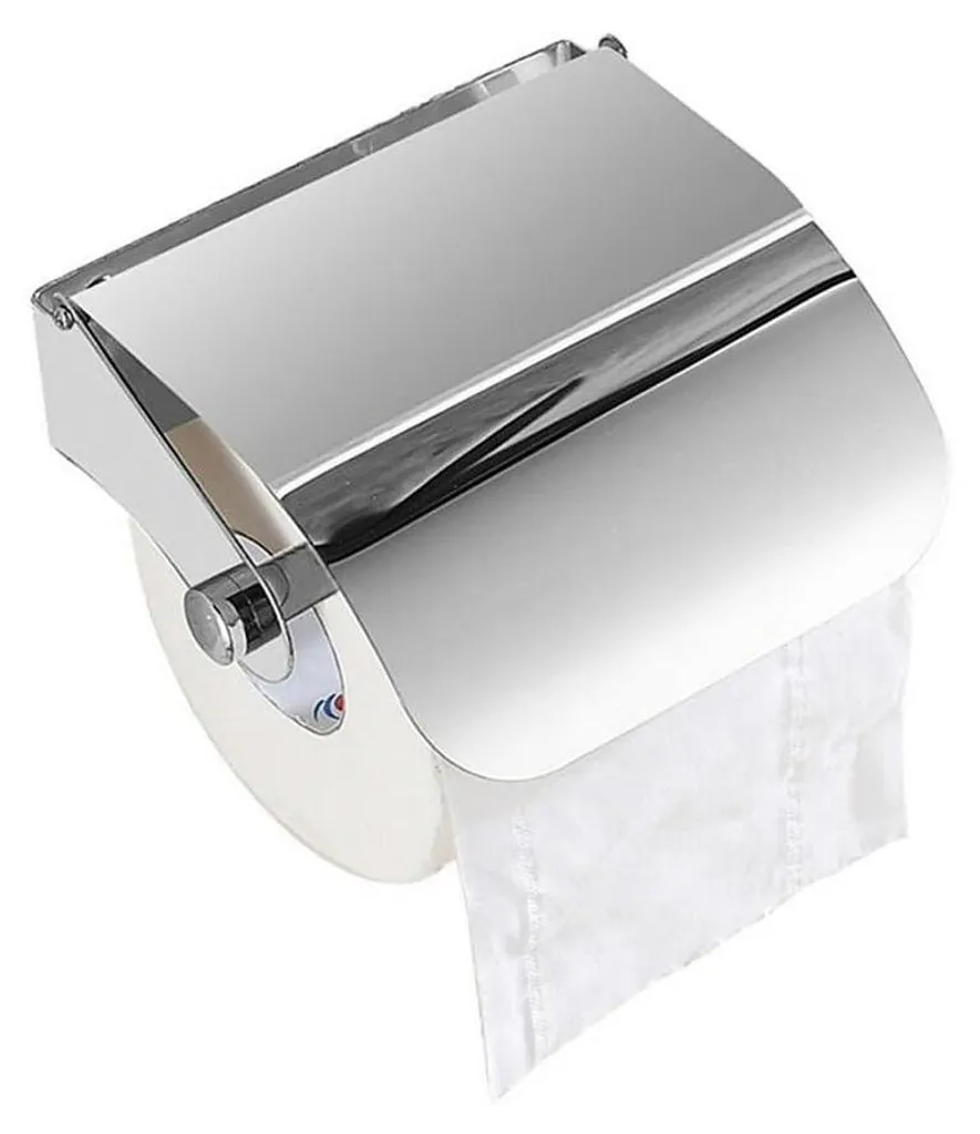 Porte-papier WC à fixer au mur, finition brillante pour salle d'eau