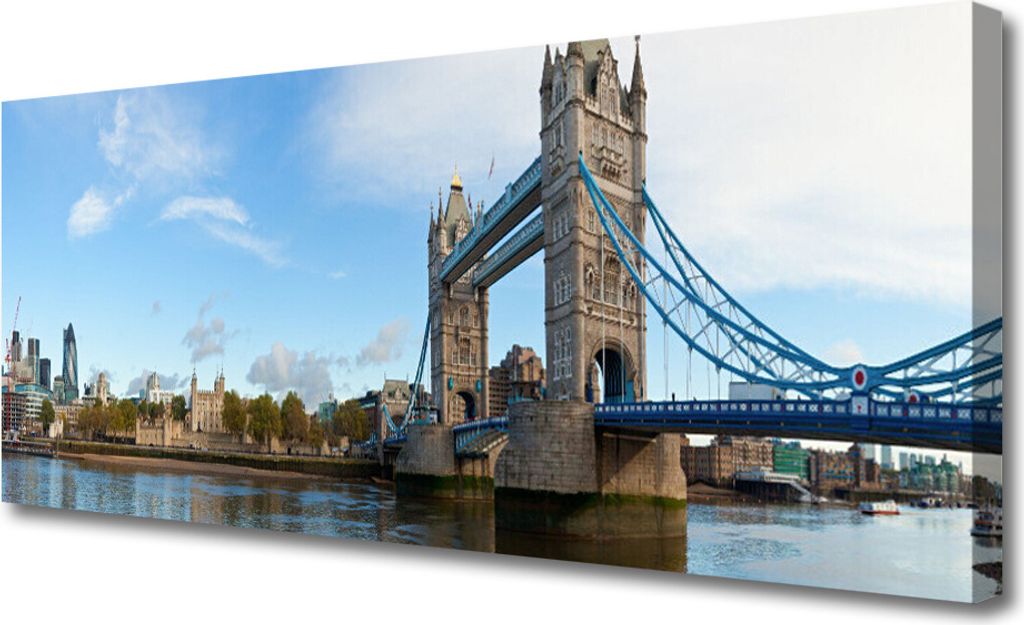 Tulup Leinwand-Bilder 125x50 Wandbild Canvas Kunstdruck Brücker Architektur