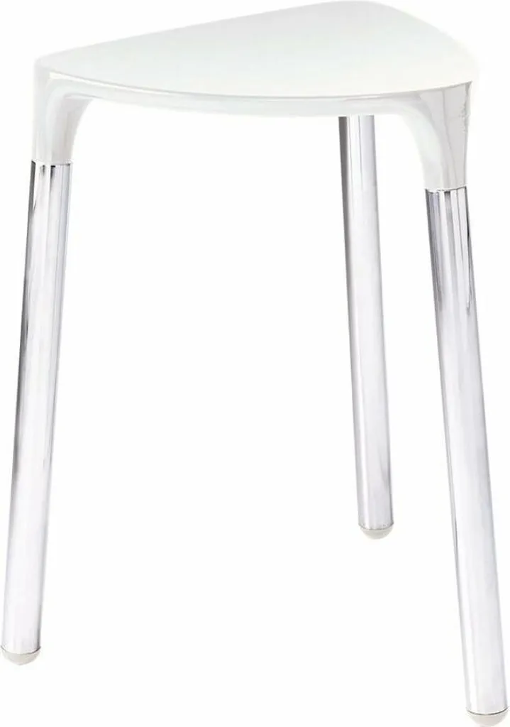 Chaise de bain YANNIS robuste et imperméable blanche 37x43,5 cm