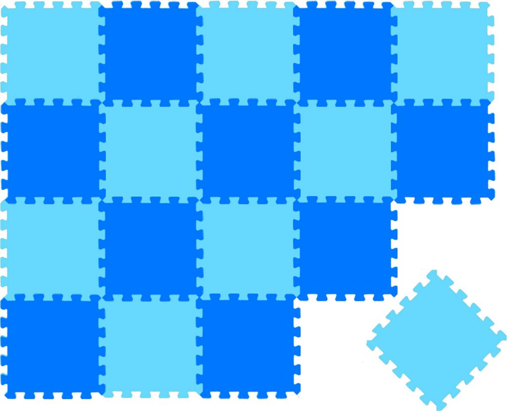 18 Teile Baby Kinder Puzzlematte ab Null - 30x30 Puzzle Spielmatte Krabbelmatte