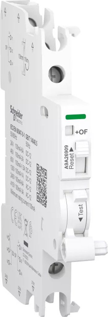 Schneider Electric Hilfskontakt, Fernmeldeschalter, Acti9, iOF/SD+OF, 100mA bis 6A, 24VAC bis 415VAC, 24VDC bis 130VDC, Anschluss oben und unten A9...
