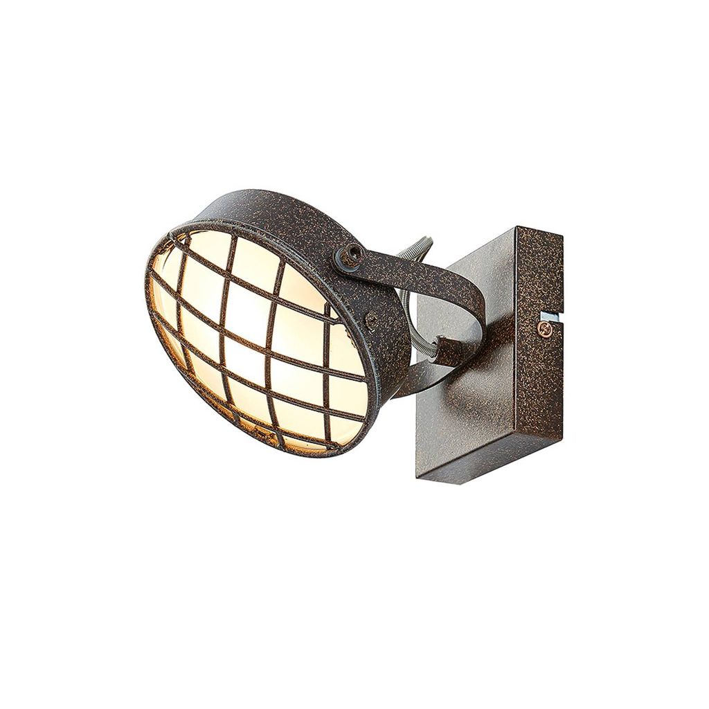 Lindby Strahler Tamin, rostfarben, 1-flammig, Glas, G9