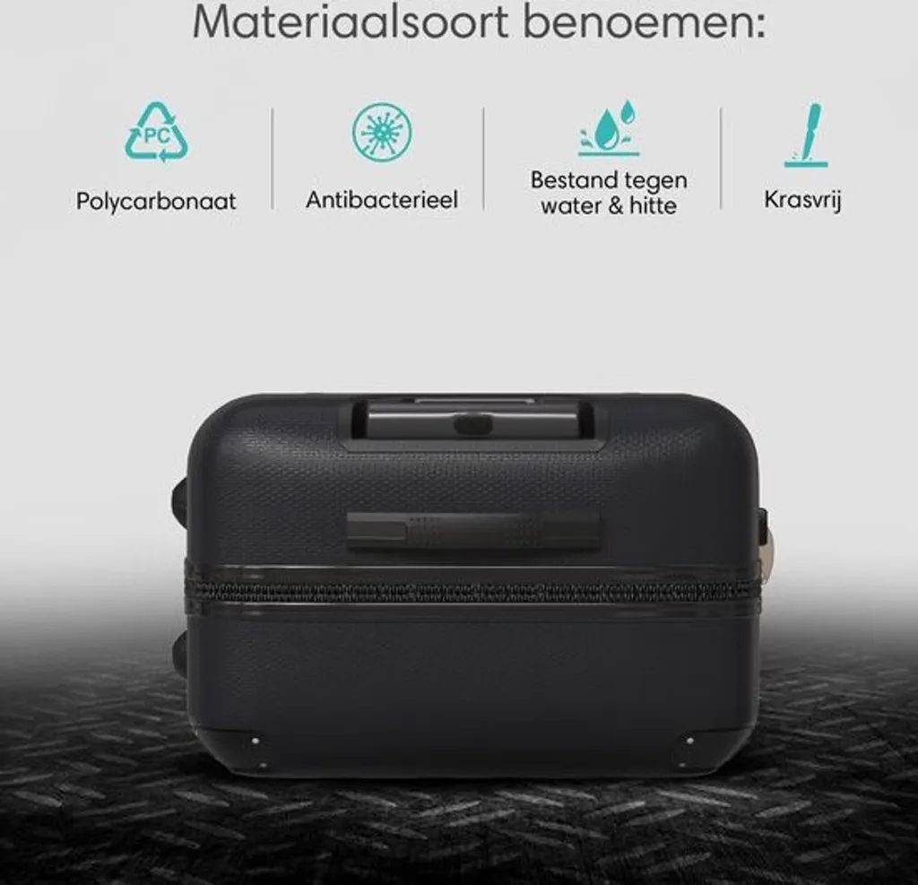 Voyagoux Black Collection: Set 4 Valigie Rigide ABS con TSA e Ruote - 5