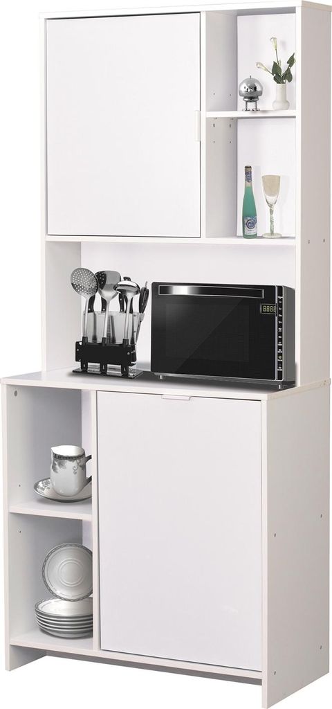 Küchenbuffet Malin mit Arbeitsfläche, 2 Türen, 4 Regalen, Produktbild 