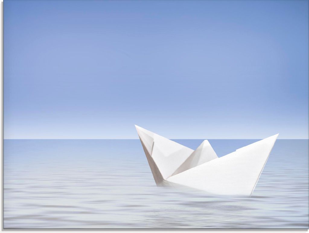 ARTland Glasbild Auf dem Meer Größe: 80x60 cm