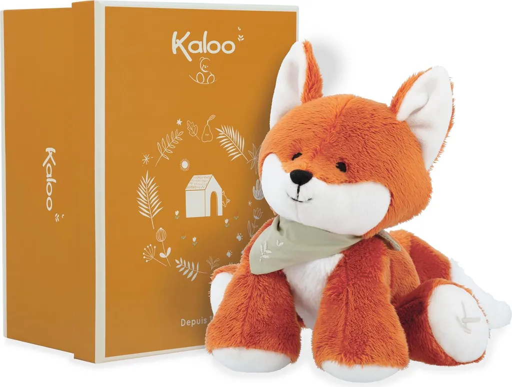 Peluche Renard Kaloo 18 cm Ultra Douce en Micro-Velours Collection Amis