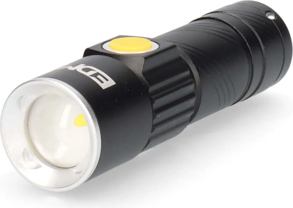 Mini Torcia Tattica EDM 36388 Ricaricabile - 120 Lm Zoom Professionale