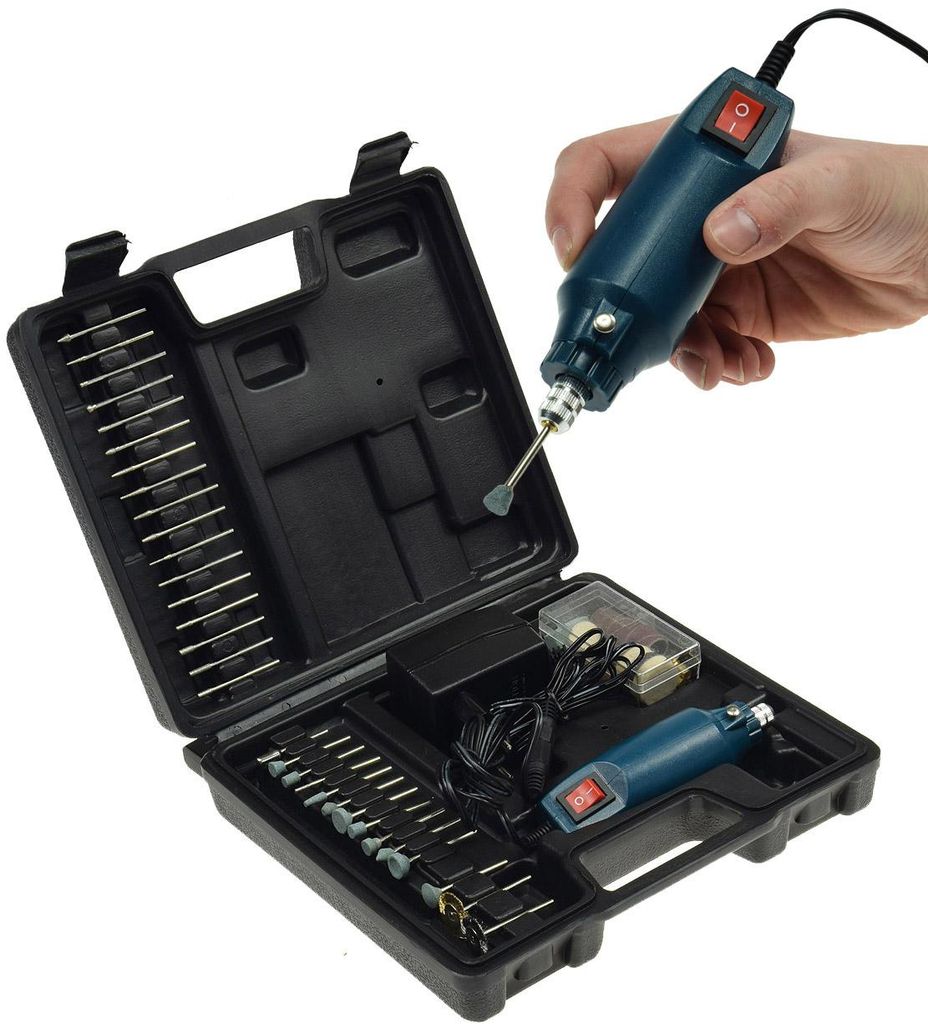 Mini-Bohrmaschine Drill-Power V2 12V= 12.000UpM 63-teilig Produktbild 