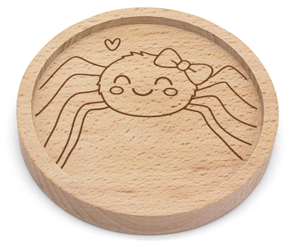 Mr. & Mrs. Panda tee untersetzer Spinne Agathe Freude - Transparent - Geschenk, Glas-Untersetzer, Bierdeckel, Tischuntersetzer, Viraler Hit, holz t...