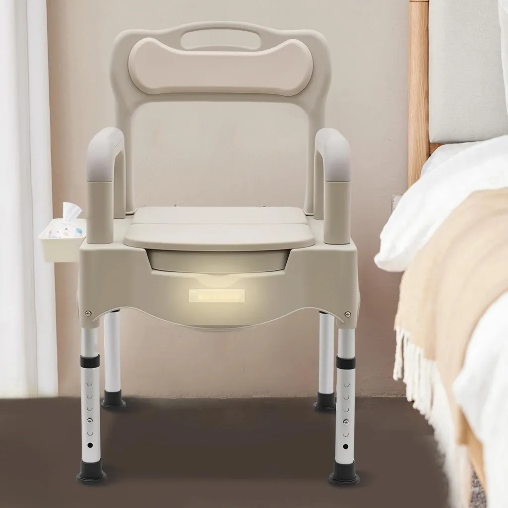 Chaise percée de douche bariatrique 250kg - Assise rembourrée Rose 40cm