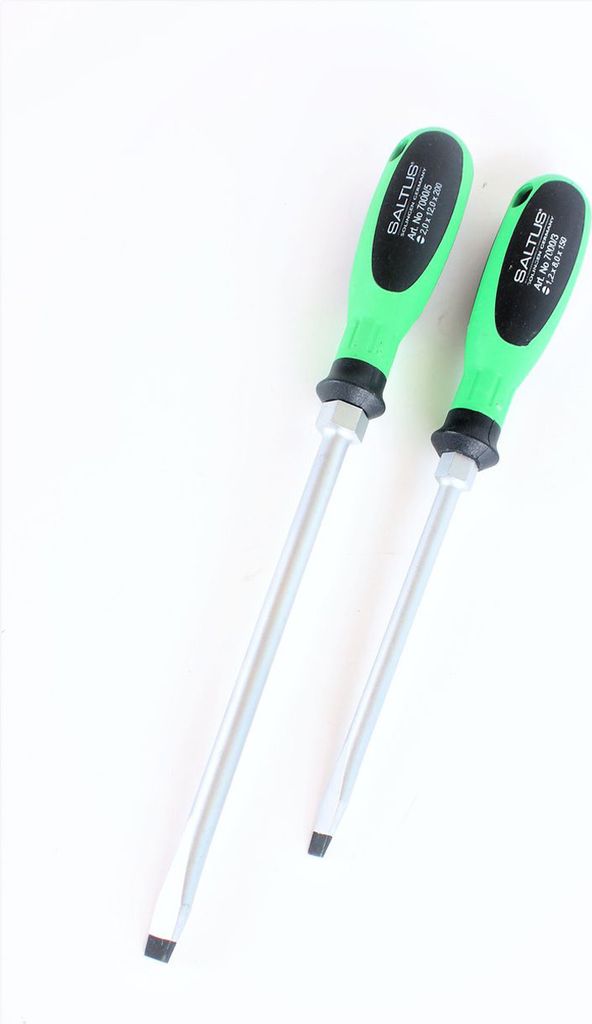 SALTUS Schlitz Schraubendreher Satz 2 teilig Schraubenzieher Set Werkstatt Profi