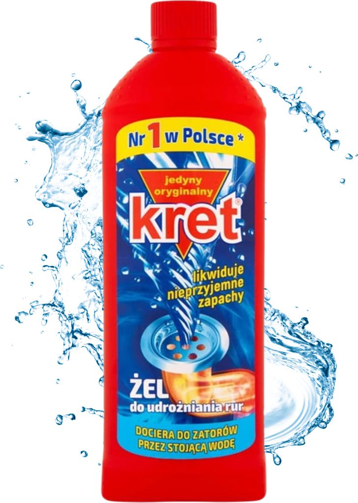 Czerwony Kret Żel do udrażniania rur 1 kg Udrażniacz do Zdjęcie produktu 