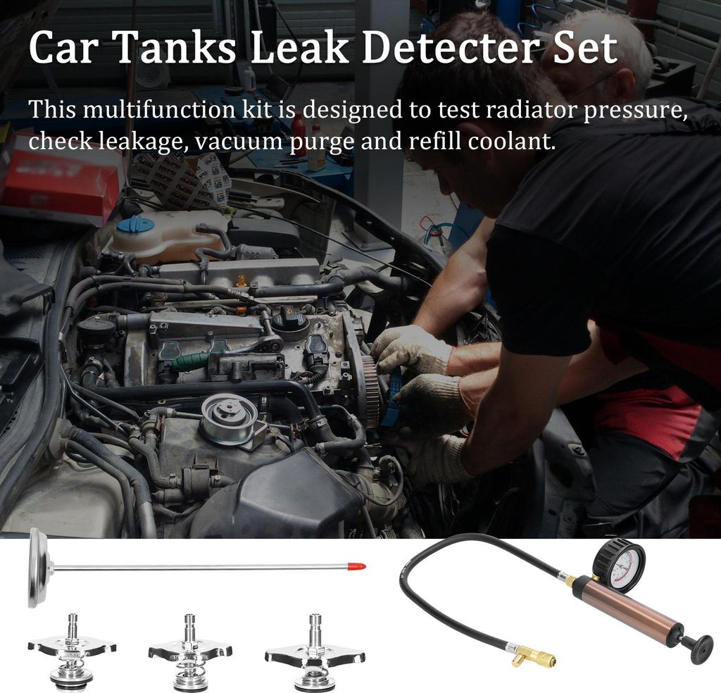 Universal Auto Tanks Lecksuche Automotive Leckage Detektor Tool Kühler Wasserdruck Tester Auto Klimaanlage Kühlung Kühlmittel Vakuum Purge Tool Kit