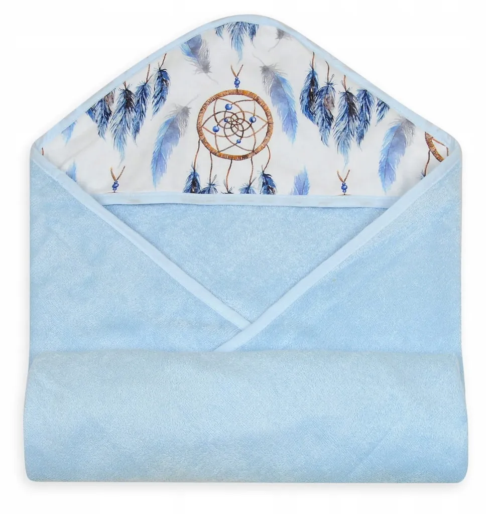 BabyMatex Peignoir 100x100 Bleu 24 Dreamcatcher Bamboodesign Serviette