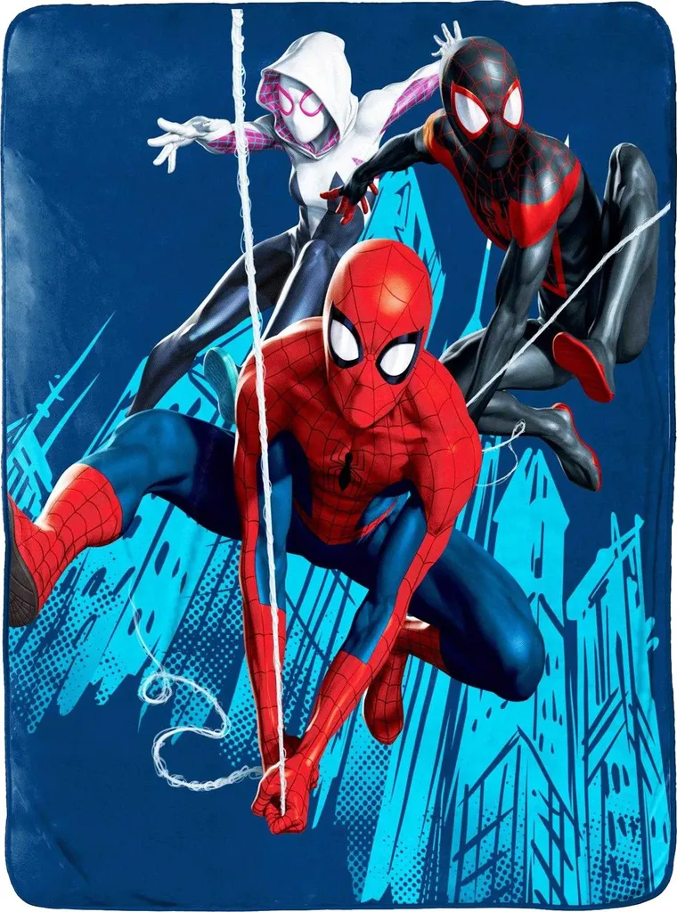 Couverture Spider-Man TC600 pelucheuse et chaude imprimé multicolore