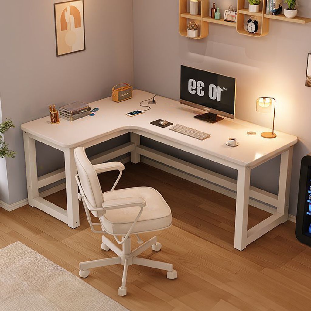 Rohový Herní Počítačový Stůl Velký Moderní Bílý Loft 120 Cm Obrázek produktu 11