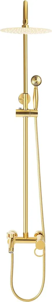 Système de douche en laiton or avec colonne réglable 80-117 cm