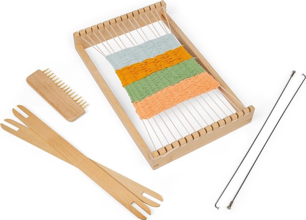Bigjigs Holzwebstuhl-Set, 10-tlg. Produktbild 