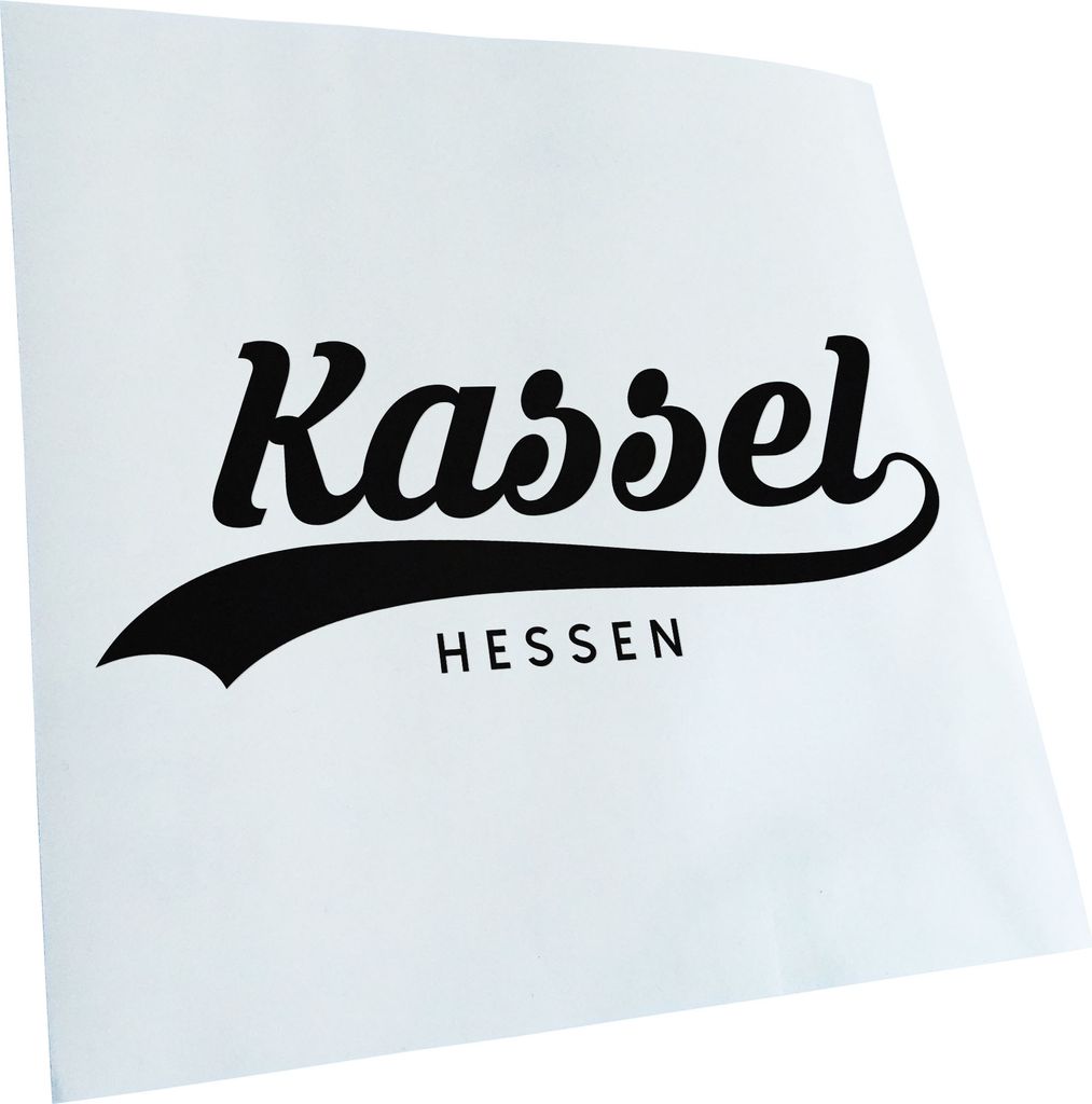 Kiwistar - Autoaufkleber - Kassel Hessen - Schwarz - 24x9cm - Aufkleber für Auto, Laptop, Fahrrad, LKW, Motorrad mehrfarbig JDM Decal Racing
