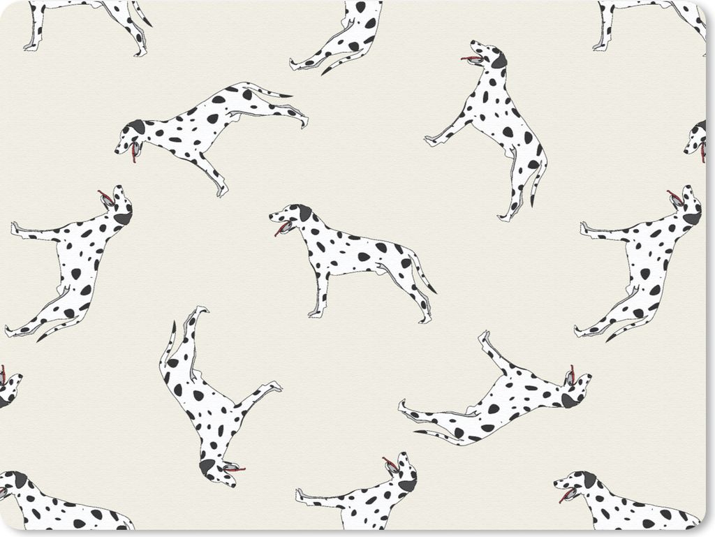 MuchoWow Mauspad Mousepad Hund - Dalmatiner - Pastell - Junge - Design 23x19 cm - Mousepads - Maus Mat - Pad - Mausunterlage - Schreibtischunterl...