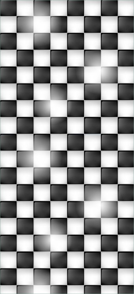 Türtapete Türposter Schachbrett Muster - Größe: 93 x 205 cm