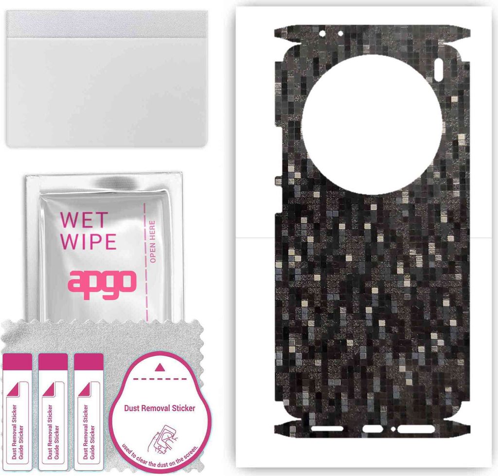 apgo Rückseite + Seiten Schutzfolie, Skin, kompatibel mit Vivo X100 Pro, Hinten Displayschutzfolie aus Vinylfolie, kratzfest, einfache Montage - C...