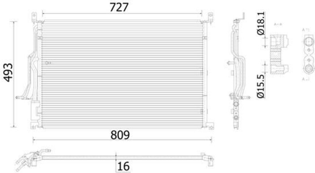 MAHLE AC 908 000S Kondensator Klimaanlage Klimakondensator für AUDI A8 (4E2, 4E8)